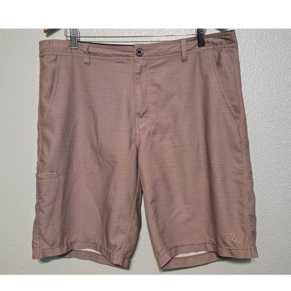 Da Hui Hybrid Collection Shorts Mens 38 Brown Surf Walkshort Golf 11" Inseam